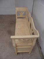 Tulip 2 Seater Antique Pine Hall / Kitchen Box / Settle / Bench to wax / paint (3 of 9) Tulip 2 Seater Antique Pine Hall / Kitchen Box / Settle / Bench to wax / paint (3 of 9)