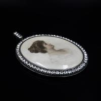 Antique Paste Portrait Miniature Silver Oval Locket Pendant in Box (9 of 9) Antique Paste Portrait Miniature Silver Oval Locket Pendant in Box (9 of 9)