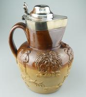 Large & Handsome Stoneware Salt Glaze Sprigged Beer Jug 19th Century (5 of 9) Large & Handsome Stoneware Salt Glaze Sprigged Beer Jug 19th Century (5 of 9)