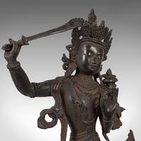 Tall Antique Manjushri Statue, Oriental, Bronze Figure, Seated Deity, Circa 1900 (3 of 12) Tall Antique Manjushri Statue, Oriental, Bronze Figure, Seated Deity, Circa 1900 (3 of 12)