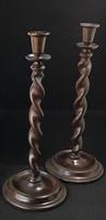 Pair of Tall Mid Victorian Mahogany Barley Twist Candlesticks (2 of 5) Pair of Tall Mid Victorian Mahogany Barley Twist Candlesticks (2 of 5)