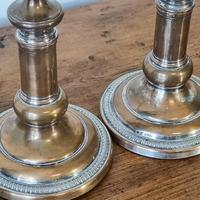 Pair of 19th Century Silver & Copper Plater Telescopic Candlesticks (3 of 5) Pair of 19th Century Silver & Copper Plater Telescopic Candlesticks (3 of 5)