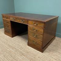 Large Quality Antique Mahogany Pedestal Desk (8 of 8) Large Quality Antique Mahogany Pedestal Desk (8 of 8)