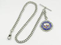 Antique 1910 Silver Watch Chain & Fob
