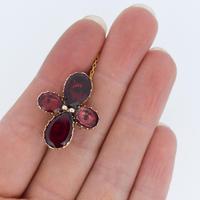Antique Georgian Foiled Flat Cut Garnet 9ct 9K Yellow Gold Brooch Pin (6 of 6) Antique Georgian Foiled Flat Cut Garnet 9ct 9K Yellow Gold Brooch Pin (6 of 6)