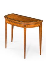 George III Period D-shaped Satinwood Card Table (2 of 7) George III Period D-shaped Satinwood Card Table (2 of 7)