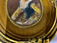French Signed Portrait Miniature in Wood & Brass Frame c.1925 (4 of 8) French Signed Portrait Miniature in Wood & Brass Frame c.1925 (4 of 8)