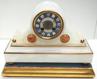 Fine Antique French Alabaster Mantel Clock – Blue Painted Dial 8-day Striking Mantle Clock (2 of 8) Fine Antique French Alabaster Mantel Clock – Blue Painted Dial 8-day Striking Mantle Clock (2 of 8)