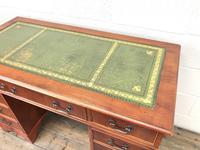 Reproduction Yew Wood Kneehole Desk (7 of 12) Reproduction Yew Wood Kneehole Desk (7 of 12)