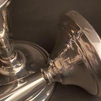 Pair of Silver Simple Round Pedestal Candlesticks (3 of 7) Pair of Silver Simple Round Pedestal Candlesticks (3 of 7)