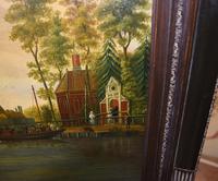 Pair Antique Dutch Oil Paintings Boat Scenes Riverscape 1860 (12 of 12) Pair Antique Dutch Oil Paintings Boat Scenes Riverscape 1860 (12 of 12)
