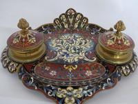 Beautiful French 19th century champleve enamel desk set (6 of 6) Beautiful French 19th century champleve enamel desk set (6 of 6)