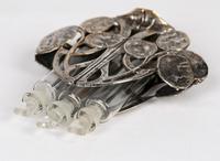 Continental Art Nouveau Silver Plated Scent Bottle Holder with Three Scent Bottles (15 of 15) Continental Art Nouveau Silver Plated Scent Bottle Holder with Three Scent Bottles (15 of 15)