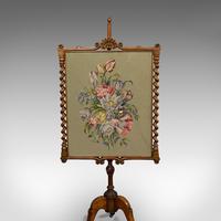 Antique Adjustable Fire Screen, Walnut, Needlepoint, Decorative, Pole, Regency (5 of 12) Antique Adjustable Fire Screen, Walnut, Needlepoint, Decorative, Pole, Regency (5 of 12)