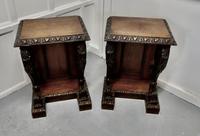 Pair of 19th Century Art Nouveau Gothic Carved Oak Console Pedestals (2 of 11) Pair of 19th Century Art Nouveau Gothic Carved Oak Console Pedestals (2 of 11)