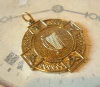 Vintage Pocket Watch Chain Fob 1940s Large Golden Gilt Irish Harp Shield Fob Nos (2 of 8) Vintage Pocket Watch Chain Fob 1940s Large Golden Gilt Irish Harp Shield Fob Nos (2 of 8)