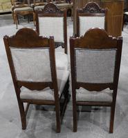 1920s Set of 4 Dark Walnut Highback Chairs in Grey (2 of 4) 1920s Set of 4 Dark Walnut Highback Chairs in Grey (2 of 4)