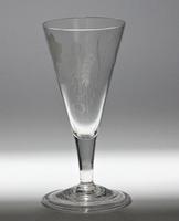 Georgian hop & barley engraved plain stem ale glass (4 of 4) Georgian hop & barley engraved plain stem ale glass (4 of 4)