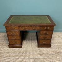 Quality Oak Victorian Antique Pedestal Desk (2 of 8) Quality Oak Victorian Antique Pedestal Desk (2 of 8)