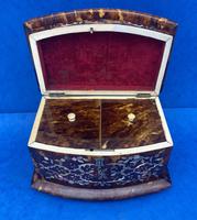 Victorian Tortoiseshell Tea Caddy with Mother of Pearl Inlay (7 of 20) Victorian Tortoiseshell Tea Caddy with Mother of Pearl Inlay (7 of 20)