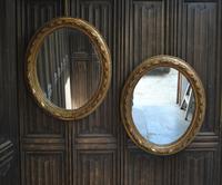 Pair of Gilt French Oval Mirrors (3 of 7) Pair of Gilt French Oval Mirrors (3 of 7)