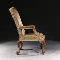 Mid 18th Century George II Walnut Library Open Armchair of Grande Scale (4 of 9) Mid 18th Century George II Walnut Library Open Armchair of Grande Scale (4 of 9)