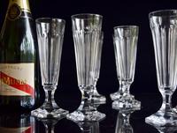 8 Val 8 Saint Lambert Champagne Flutes hexagonal foot (2 of 5) 8 Val 8 Saint Lambert Champagne Flutes hexagonal foot (2 of 5)