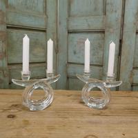 Pair of Art Deco Twin Crystal Candlesticks (4 of 5) Pair of Art Deco Twin Crystal Candlesticks (4 of 5)