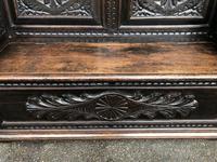 Antique English Carved Oak Hall Bench Settle (2 of 10) Antique English Carved Oak Hall Bench Settle (2 of 10)