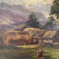 Antique large Scottish landscape oil painting of cottages in Trossachs signed Walter W Banner 1880 (8 of 11) Antique large Scottish landscape oil painting of cottages in Trossachs signed Walter W Banner 1880 (8 of 11)