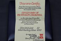 Limited Edition Silver Commemorative Churchill Plate (6 of 6) Limited Edition Silver Commemorative Churchill Plate (6 of 6)