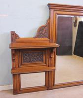 Antique Large Victorian Oak Overmantle Wall Mirror (2 of 9) Antique Large Victorian Oak Overmantle Wall Mirror (2 of 9)