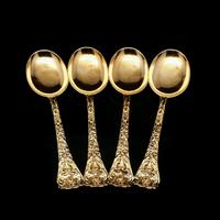 Antique Set of 4 Solid Silver Gilt Spoons with Highly Embossed Design - Henry William Curry 1871 (3 of 14) Antique Set of 4 Solid Silver Gilt Spoons with Highly Embossed Design - Henry William Curry 1871 (3 of 14)