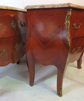 19th Century Pair of Inlaid Kingwood Marble Top Chests (7 of 7) 19th Century Pair of Inlaid Kingwood Marble Top Chests (7 of 7)