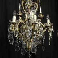 French Gilded & Crystal 10 Light Birdcage Antique Chandelier (8 of 10) French Gilded & Crystal 10 Light Birdcage Antique Chandelier (8 of 10)
