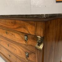 French Cherry & Marble Top Commode Chest of Drawers (8 of 8) French Cherry & Marble Top Commode Chest of Drawers (8 of 8)