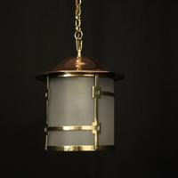 English Art Deco Single Light Antique Lantern
