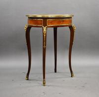 19th Century French Mahogany & Inlaid Occasional Table with Ormolu Mounts