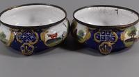 Georgian Bilston Enamel Salt Cellars Pair Rare (5 of 17) Georgian Bilston Enamel Salt Cellars Pair Rare (5 of 17)