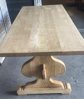 Large French Bleached Oak Trestle Farmhouse Dining Table (7 of 14) Large French Bleached Oak Trestle Farmhouse Dining Table (7 of 14)
