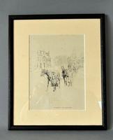 Lionel Edwards Vintage Framed Print of Newmarket Clocktower