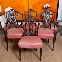 6 Dining Chairs Hepplewhite Mahogany Leather 19th Century (8 of 15) 6 Dining Chairs Hepplewhite Mahogany Leather 19th Century (8 of 15)