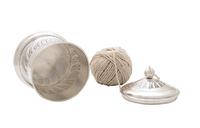 Antique Edwardian Sterling Silver String Box / Holder 1903 (6 of 8) Antique Edwardian Sterling Silver String Box / Holder 1903 (6 of 8)