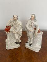 Pair of Aantique Victorian Quality Staffordshire Figures of Shakespeare & Milton (4 of 4) Pair of Aantique Victorian Quality Staffordshire Figures of Shakespeare & Milton (4 of 4)