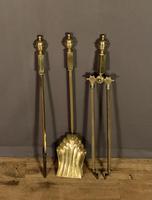 Trio of Art Deco Style Brass Fire Tools (3 of 6) Trio of Art Deco Style Brass Fire Tools (3 of 6)