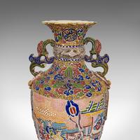 Pair Of Tall Antique Satsuma Vases, Japanese, Ceramic, Decorative, Moriage, 1900 (7 of 12) Pair Of Tall Antique Satsuma Vases, Japanese, Ceramic, Decorative, Moriage, 1900 (7 of 12)