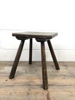 Antique Elm Four Leg Stool (5 of 9) Antique Elm Four Leg Stool (5 of 9)