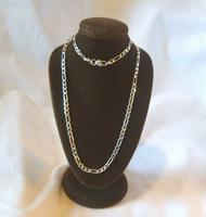 Vintage Silver Necklace 1970s Figaro Link 925 Solid Silver 19" Length (3 of 11) Vintage Silver Necklace 1970s Figaro Link 925 Solid Silver 19" Length (3 of 11)