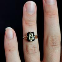 Antique Victorian Mourning Ring, Initial M, Onyx and 9ct Gold (10 of 10) Antique Victorian Mourning Ring, Initial M, Onyx and 9ct Gold (10 of 10)