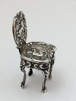 Edwardian, Miniature Silver Chair, Levi & Salaman, B'ham 1902 (4 of 10) Edwardian, Miniature Silver Chair, Levi & Salaman, B'ham 1902 (4 of 10)